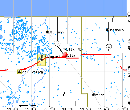 Rolla, ND map