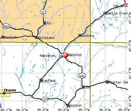 Mapleton, IA map