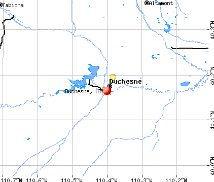 Duchesne, UT map