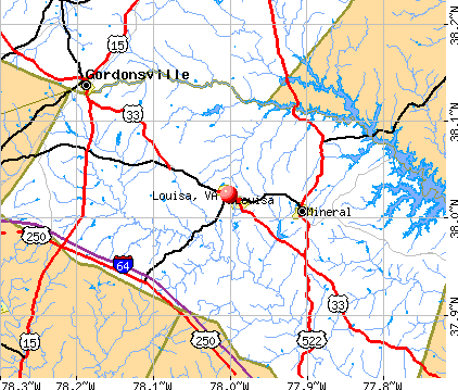 Louisa, VA map