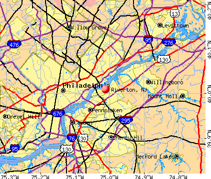 Riverton, NJ map