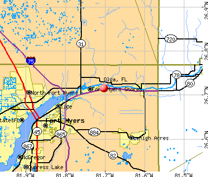 Olga, FL map