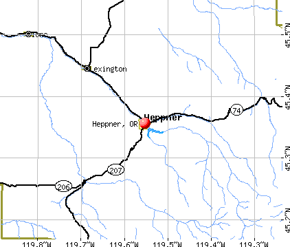 Heppner, OR map