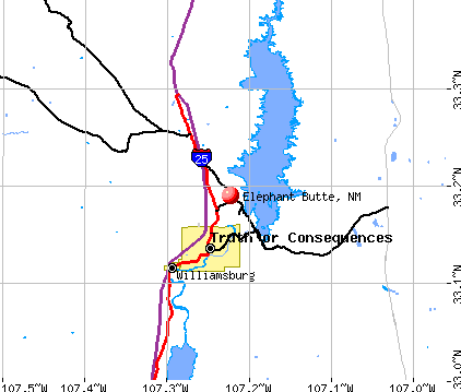 Elephant Butte, NM map