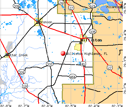 Williston Highlands, FL map