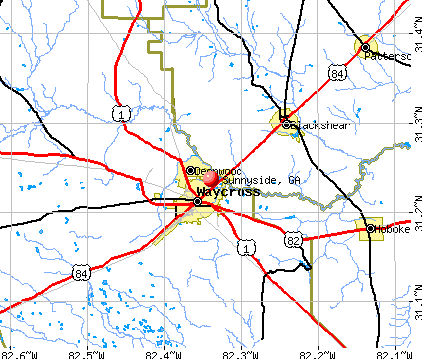 Sunnyside, GA map