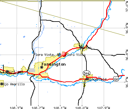 Flora Vista, NM map