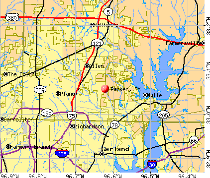 Parker, TX map