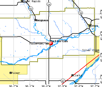 Fullerton, NE map