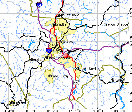 Beaver, WV map