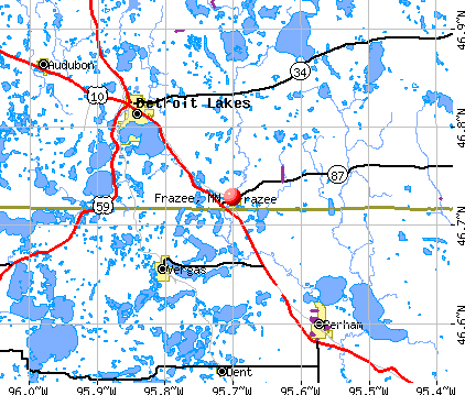 Frazee, MN map