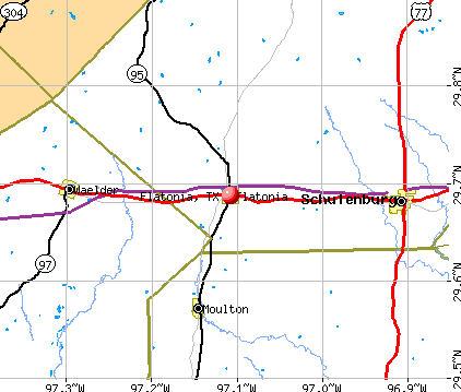 Flatonia, TX map