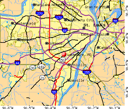 Lakeshire, MO map