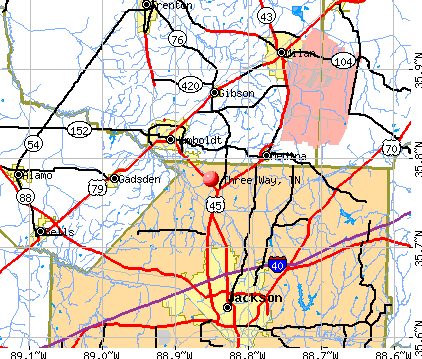 Three Way, TN map