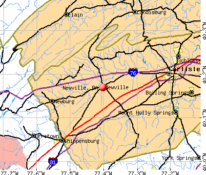 Newville, PA map