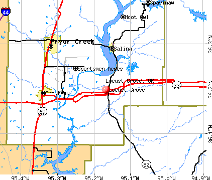 Locust Grove, OK map