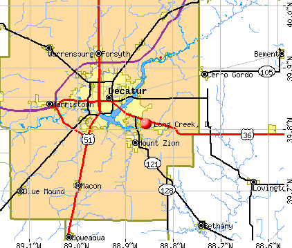 Long Creek, IL map