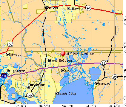 Old River-Winfree, TX map