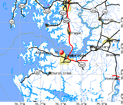 Algonquin, MD map