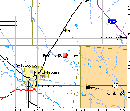Buhler, KS map