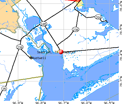 Seadrift, TX map