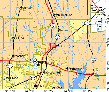 Melissa, TX map