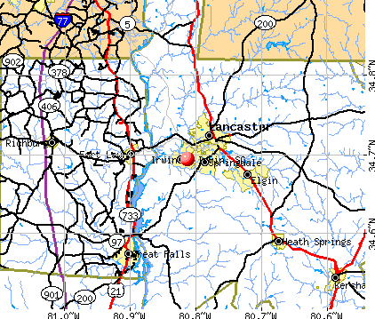 Irwin, SC map