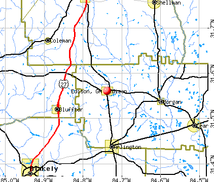 Edison, GA map