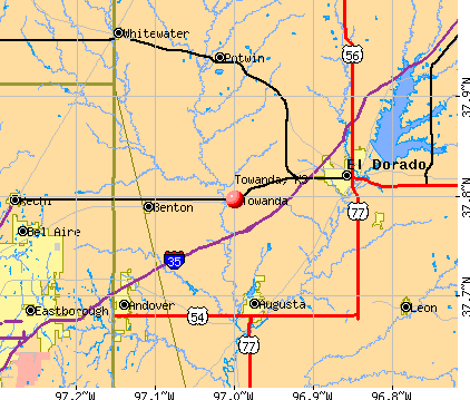 Towanda, KS map