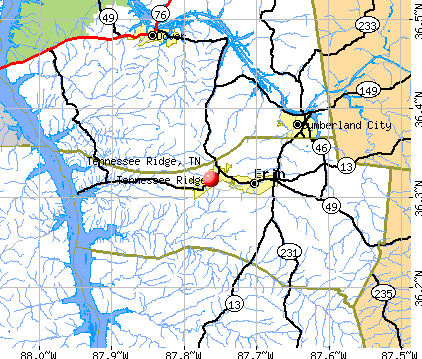 Tennessee Ridge, TN map