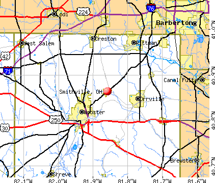 Smithville, OH map