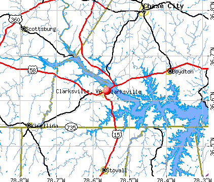 Clarksville, VA map