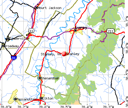 Stanley, VA map