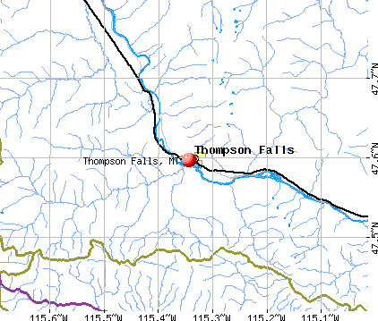 Thompson Falls, MT map
