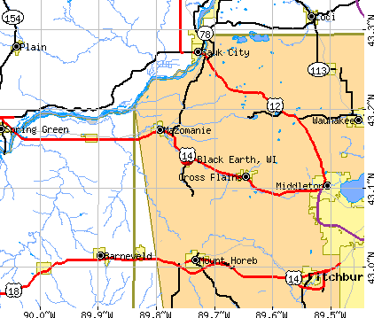 Black Earth, WI map