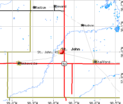 St. John, KS map