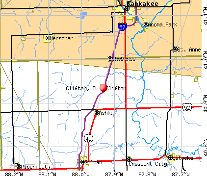 Clifton, IL map