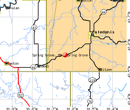 Spring Grove, MN map