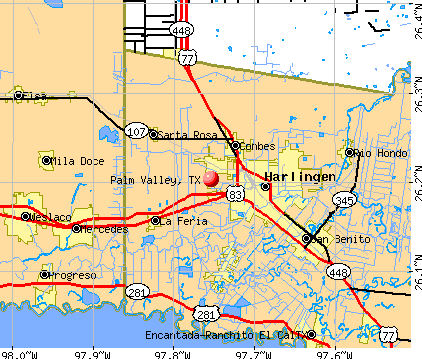 Palm Valley, TX map
