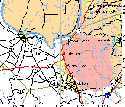 Muldraugh, KY map