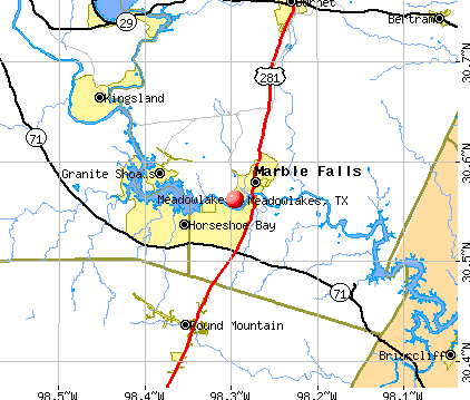 Meadowlakes, TX map