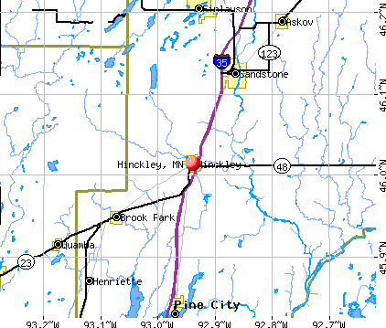 Hinckley, MN map