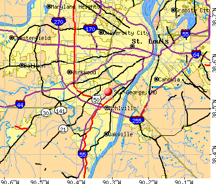 St. George, MO map