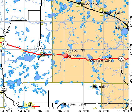Cokato, MN map