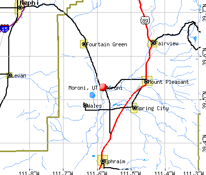Moroni, UT map