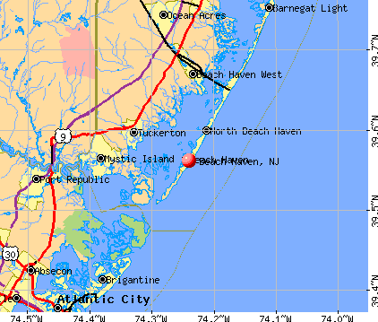 Beach Haven, NJ map