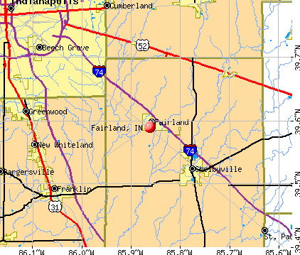 Fairland, IN map