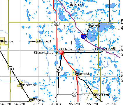 Elbow Lake, MN map