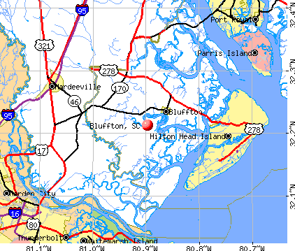 Bluffton, SC map