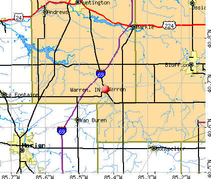 Warren, IN map